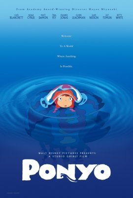 Ponyo ant uolos prie jūros